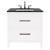 Meuble-lavabo à 2 tiroirs, blanc