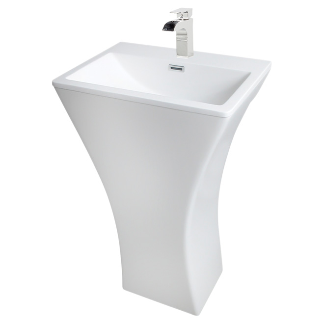 Foremost Faenza Pedestal Lavatory 34 White Fcm 2233 W