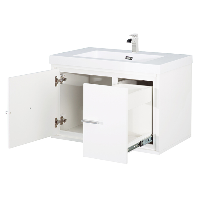 Wall-Hung Vanity Sink - Carlington - 30" - Gloss White