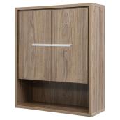 Wall Cabinet - Carlington - 2 Doors/2 Shelves - Walnut
