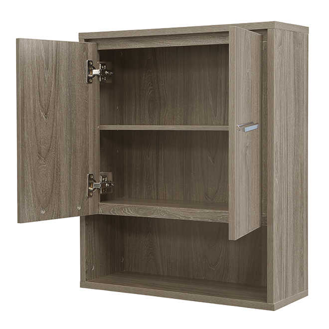 Wall Cabinet - Carlington - 2 Doors/2 Shelves - Walnut