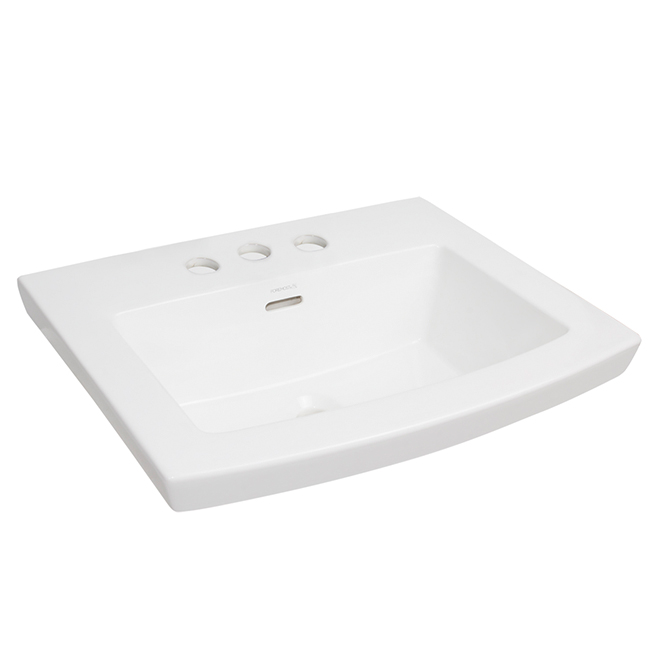Cavallie Drop-In Bathroom Sink -  22" x 18" - White