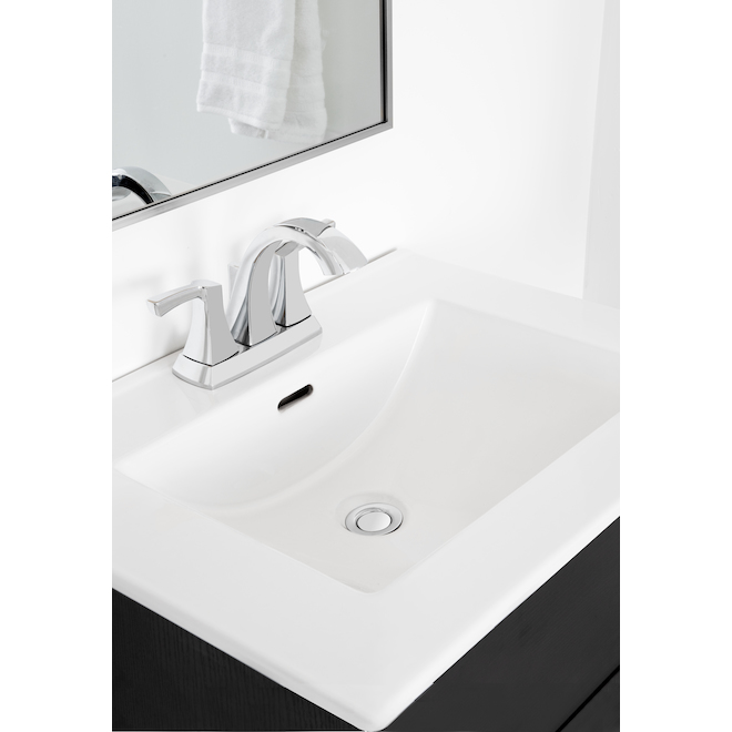 Meuble-lavabo Dunaway de Project Source, 24 po, 2 portes, expresso