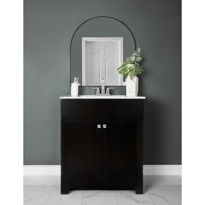 Project Source Dunaway 30-in 2-Door Espresso Bathroom Vanity