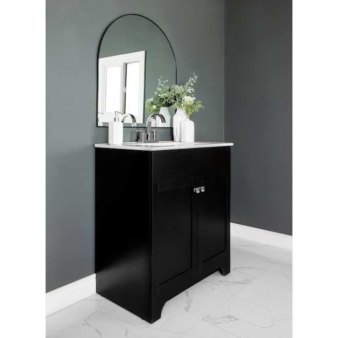 Project Source Dunaway 30-in 2-Door Espresso Bathroom Vanity