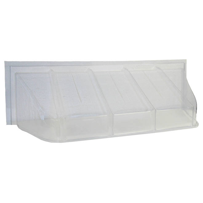 Couvre-margelle rectangulaire MacCourt en plastique transparent, 64 x 22 po