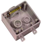 Grey FSE Gang Box 2 Gang PVC