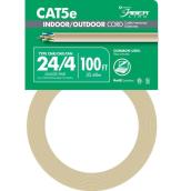 100-ft 24/4 CAT 5E Indoor/Outdoor Beige Data Cable