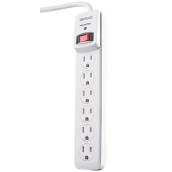 6-Outlet Power Bar - 3' - White