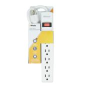 Woods Power Strip 6-Outlets 2-ft Cord Overload Protection White