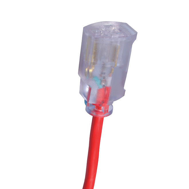 PVC Outdoor Extension Cord - 14/3 - 13 A - 100' - Red