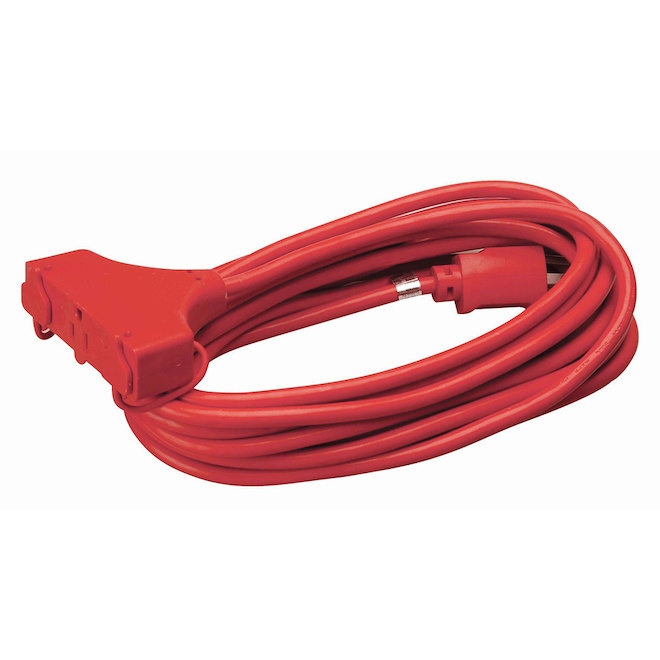 Southwire 14/3 100-ft 3-Outlet Outdoor Extension Cord - Red 64828601
