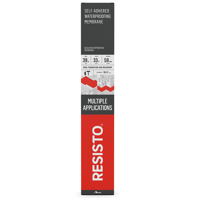 Resisto 33-ft x 39-in Elastomer Based Self Adhesive Basic Roofing Waterproofing Membrane