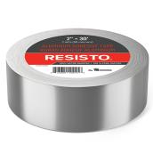 Resisto Aluminum Self-Adhesive Tape - 2-in W x 30-ft L - Seal Joints and Metallic Surfaces - Reflective