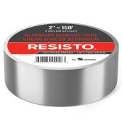 Ruban adhésif aluminé réfléchissant Ayr-Foil de Resisto, 2 po l. x 150 pi L., usage intérieur, scellage des joints