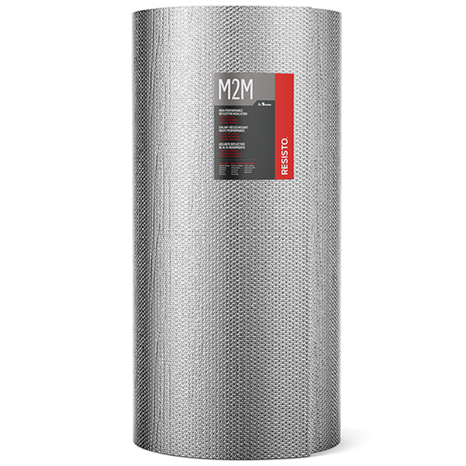 Resisto M2M Reflective Wall Insulation - Layers of Bubbles and Polyethylene Sheets - 8-mm Thick - 250-sq. ft.