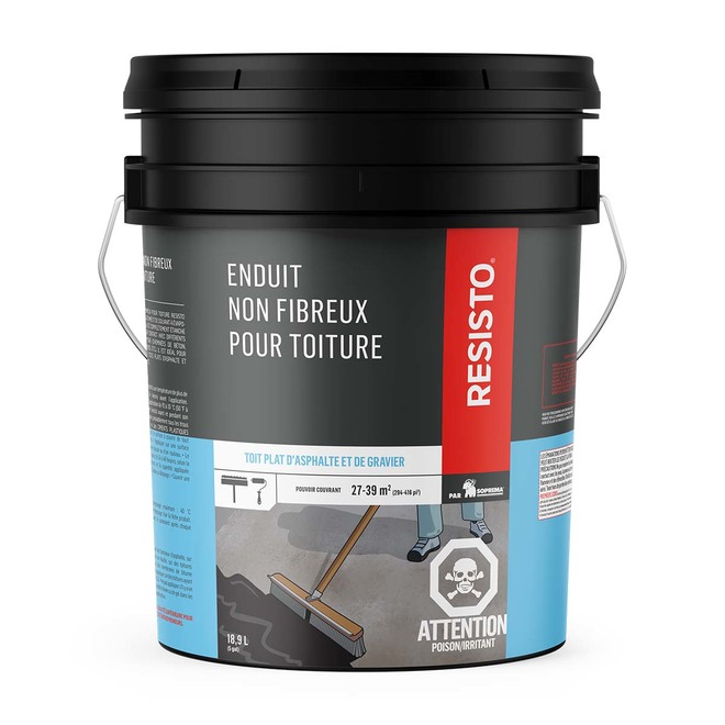 Enduit non fibreux pour toiture, 18,9 l