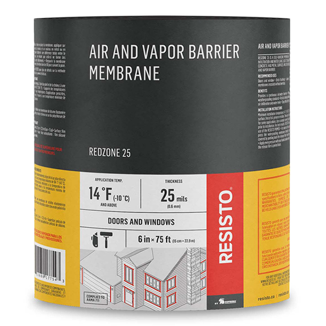 Resisto Red Zone 25 Air and Vapour Barrier Membrane For Doors and