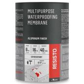 Resisto Multipurpose Waterproofing Membrane - SBS Modified Bitumen - Aluminum - 6-in W x 16-ft L