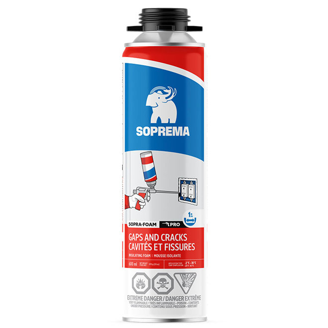 Soprema Sopra-Foam Pro Insulating Foam for Gaps and Cracks - 20-oz