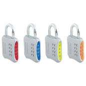 Padlock with Numeric Combination - Metal - Assorted Colors