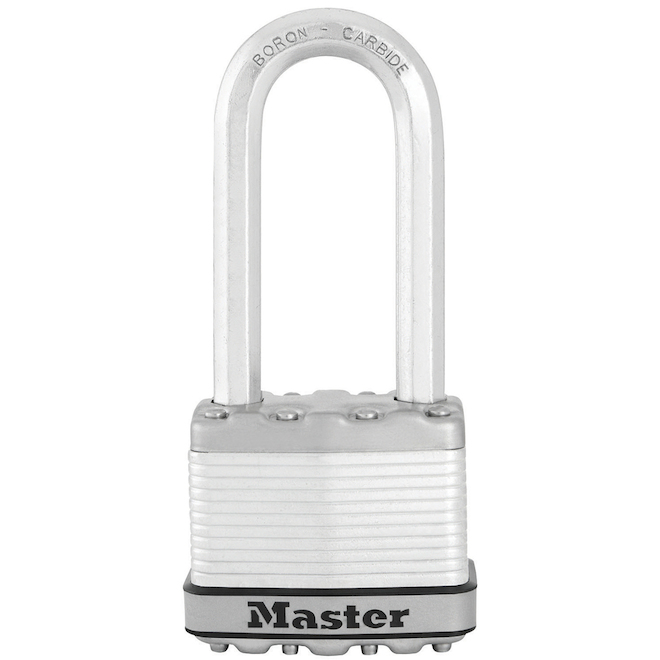 Cadenas argent à clé en acier laminé, Master Lock Magnum, 1-paquet