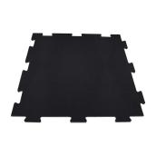 Fit Floor 1-Pack 22.5-in x 22.5-in Black Rubber Tile
