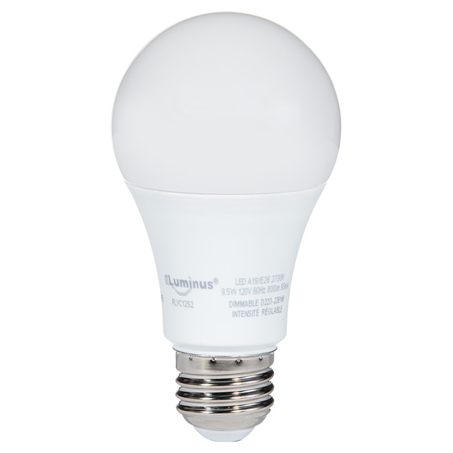 LUMINUS Ampoule DEL A19, 9,5 W, blanc chaud PLYC1252