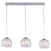 Suspension à 3 lumières, intensité réglable, Phoenix, chrome