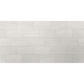 Carreaux de sol en porcelaine émaillée argent Leonia Style Selections, 12 po x 24 po