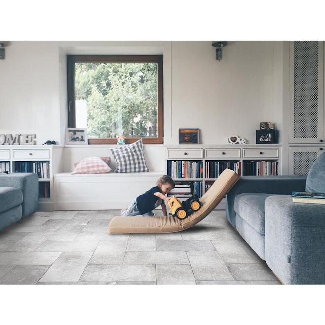 Style Selections 16-in x 32-in Chatham Grey Porcelain Floor and Wall Tile