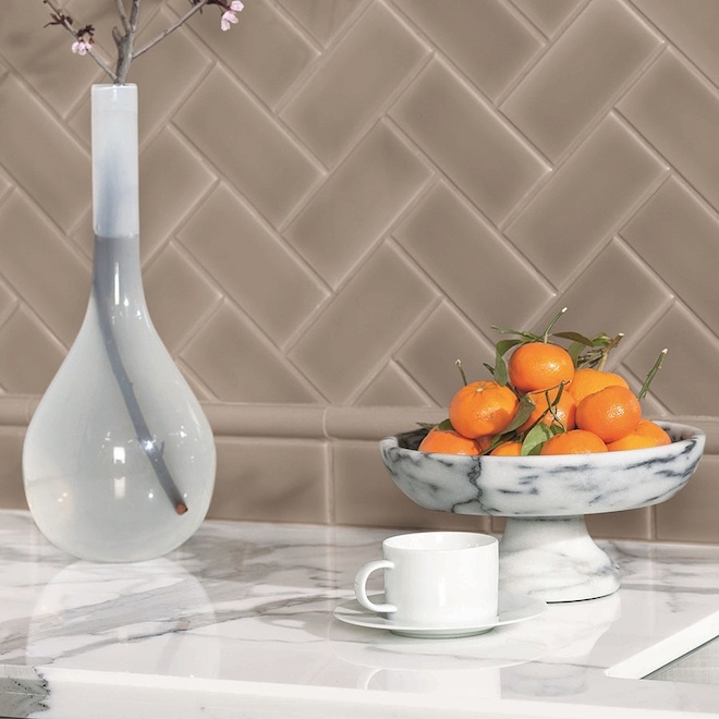 allen + roth 4-in x 12-in Chocolate Ceramic Wall Tile