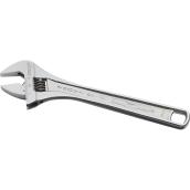 Channellock Adjustable Wrench - Chrome Finish - 4-Thread Knurl - 10-in L
