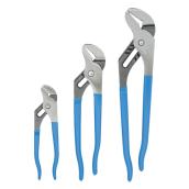 Ensemble de pinces multiprises Channellock en acier poignées bleues 6,5 po - 12 po 3/pqt
