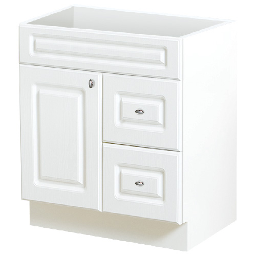 EBSU Bathroom Vanity - Ready for Sink - Single Door and 2 Drawers - 30 ...