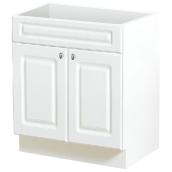 Ebsu Jasper Standard Bathroom Vanity in White - 2 Doors - Freestanding - MDF and Melamine - Ready for Sink