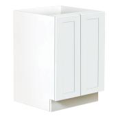 Armoire de cuisine sur plancher, 2 portes, blanc