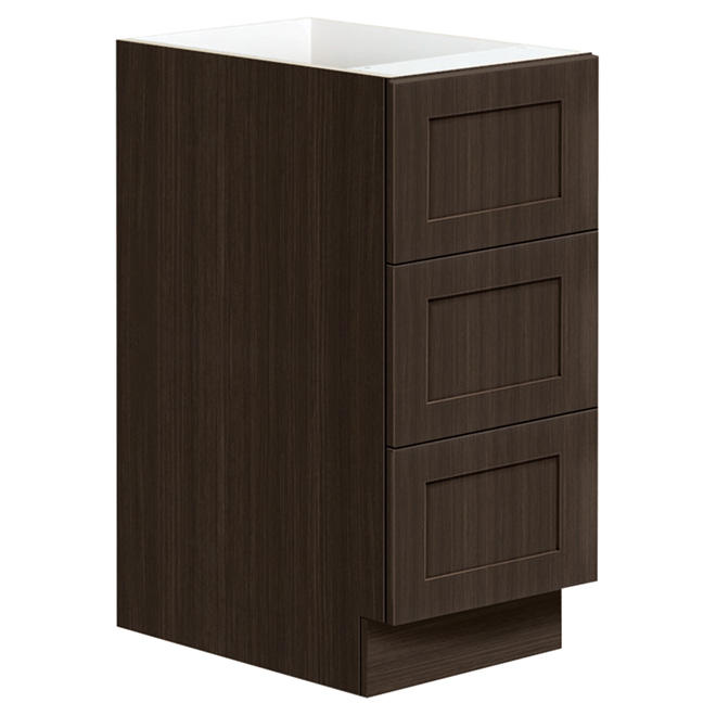 ebsu base cabinet - sandiego - 3 drawers - 15" - verismo tlb3t15-vet