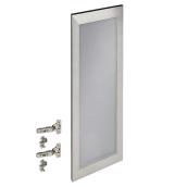 Porte d'armoire de cuisine Ebsu Iris en aluminium et verre, 12 po x 30 po, aluminium