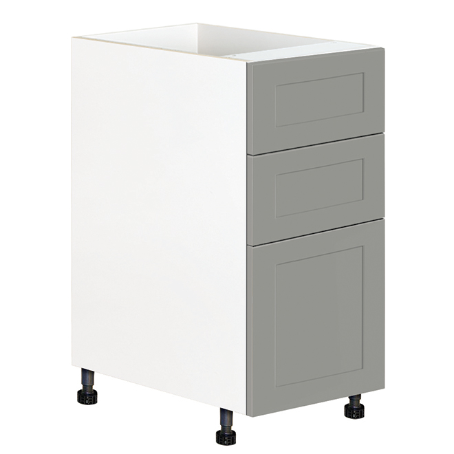 Eklipse Base Cabinet with Drawers - Angelite - 15 1/8" x 34 3/4" RD