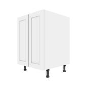 Armoire de cuisine module inférieur Perle par Eklipse, 2 portes, 23 15/16 po x 34 3/4 po, blanc