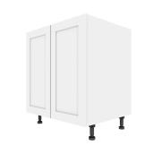 Eklipse 30 1/4-in x 34 3/4-in Pearl White Thermoplastic 2-Door Base Shaker Kitchen Cabinet