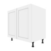 Eklipse 35 7/8-in x 34 3/4-in Pearl White Thermoplastic 2-Door Base Shaker Kitchen Cabinet