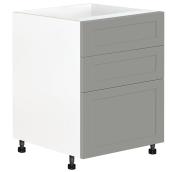 Armoire module du bas à tiroirs Eklipse, Angelite, 23 15/16" x 34 3/4"