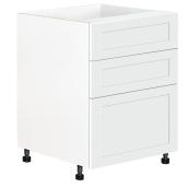 Armoire module du bas à tiroirs Eklipse, Perle, 23 15/16" x 34 3/4"