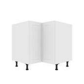 Eklipse 36 1/4-in x 34 3/4-in Pearl White Thermoplastic 2-Door Corner Shaker Kitchen Cabinet