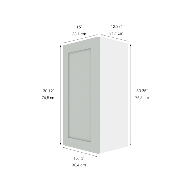 Armoire de cuisine murale ELITE de LANDON&CO, 15 1/8 po x 30 1/4 po, gris