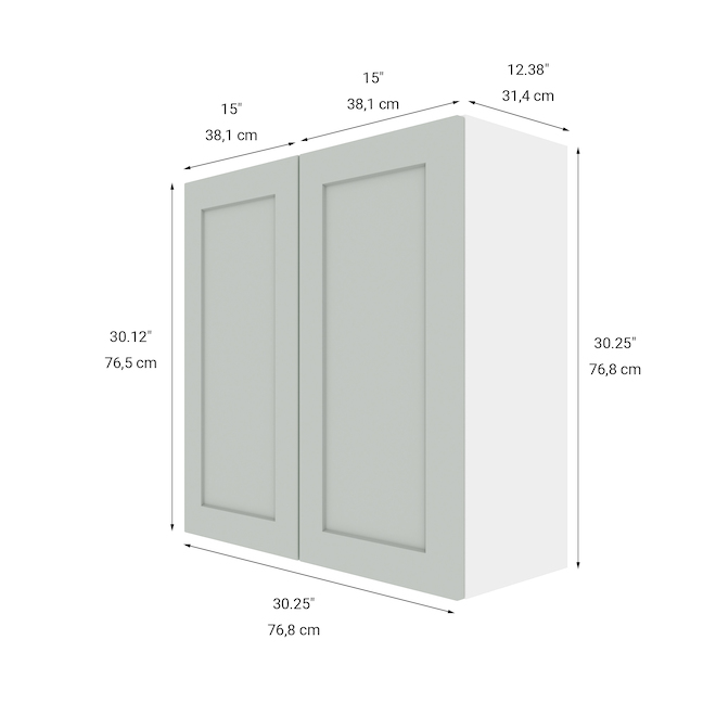 LANDON&CO ELITE Wall Cabinet -  30 1/4-in x 30 1/4-in - Gray