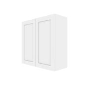 Landon & CO 30 1/4-in x 30 1/4-in Wall Mount Pearl White Thermoplastic Shaker 2-Door Kitchen Cabinet