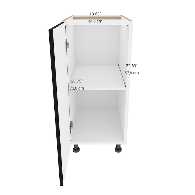 Eklipse Onyx Base Kitchen 15 1/8in x 34 3/4in Black RDB15NT RONA